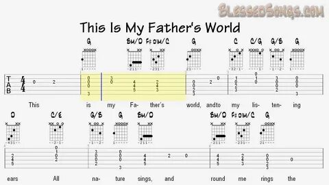 Learn Hymns on Guitar - This Is My Fathers World - Tablature