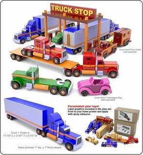 Small World Peterbilt Truck Stop Wood Toy Plans (PDF Downloa