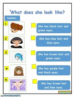 What Does He She Look Like Interactive Worksheet Images and Photos finder.