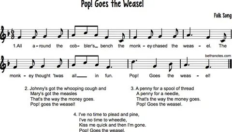 Pop! Goes the Weasel - Beth's Notes