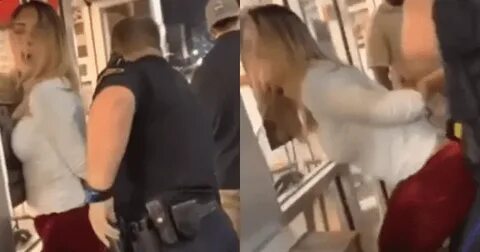 Woman Moans And Grinds On Cop While Being Arrested: "Ah Yeah