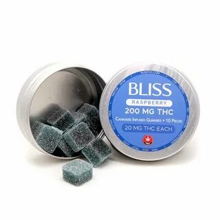 Съедобные жевательные конфеты Bliss Blue Raspberry THC - Sec