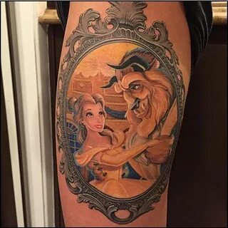 Absolutely amazing Beauty and the Beast tattoo done by artis