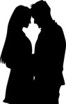 umbrella silhouette couple kiss - Clip Art Library