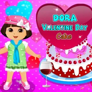 Dora: Valentine Day Cake - Играйте в Dora: Valentine Day Cak