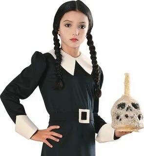 Addams Family Child's Wednesday Costume Wig Wednesday costum