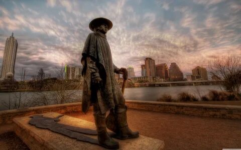 Download The Stevie Ray Vaughan Memorial Statue in Austin Ul