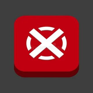 An Image of a Red Cross X,Wrong Mark Icon,color Red Model 3D