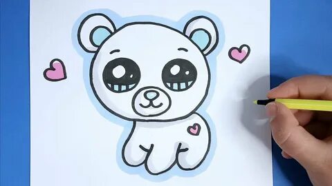 Kawaii Eisbär malen - Kawaii Bilder zum Nachmalen - YouTube