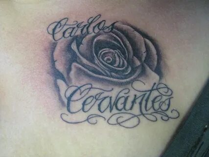 35+ Rose Tattoo With Name On Chest