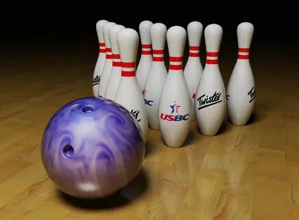 Bowling Ball And Pins / Rewards for Bowling Pin Chasers Tamp