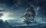 fantasy, Ship, Boat, Art, Artwork, Ocean, Sea Wallpapers HD 