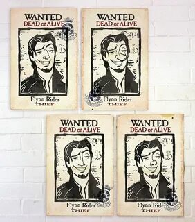 Flynn Rider Wanted Poster from Tangled - Pack of 4 Flynn rid