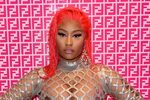 Nicki Minaj’s in Silver Dress, Pumps at Fendi Collab Party i
