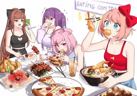 Eating Contest Doki Doki Literature Club Literature club, Li