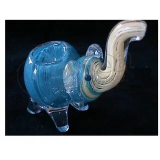 Art Glass work Red Apple Glass Smoking Elephant Pipe, Size: 