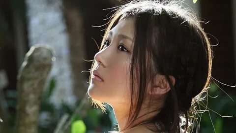 Asian girl in profile