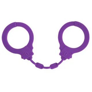 Фиолетовые силиконовые наручники Suppression - купить в секс