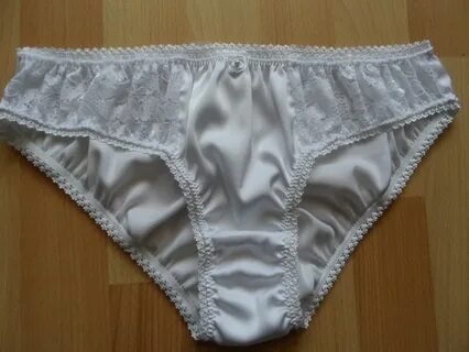 White Silk Panties with Lace Insert Handmade Silk Knickers E