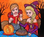 Anna and Elsa in Halloween - Frozen Fan Art (37737684) - Fan