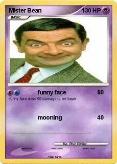 Mr. Bean Pokemon card memes, Funny pokemon cards, Funny card