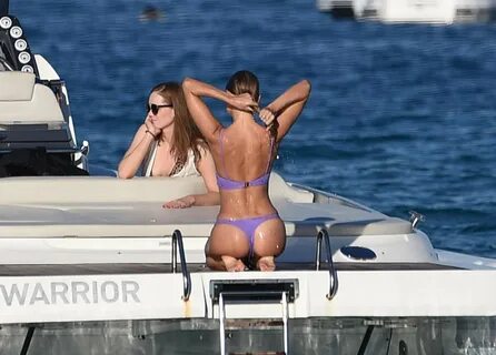 Kimberley Garner in Bikini on a boat trip in St. Tropez Indi