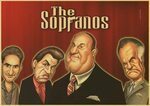 Винтажный бумажный постер James Gandolfini The Sopranos наст