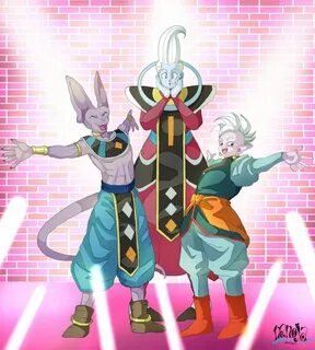 Lord Beerus, Whis, and Supreme Kai Shin Dragon ball z, Drago