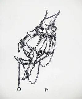 Skeleton hand * Halloween * Art * Drawing * Inktober * Black