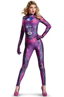 2017 Pink Ranger Bodysuit Adult Costume - PureCostumes.com