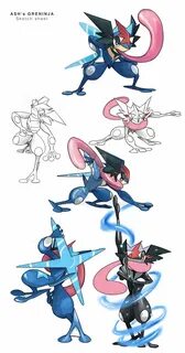 Mega Evolution Mega Greninja Pokemon Drawing - bmp-reginald