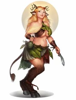 Commission: Faun girl by Amanda-Kihlstrom Fantasy character 