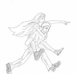 Piggyback anime Ride drawing, Cute couple drawings, Art refe