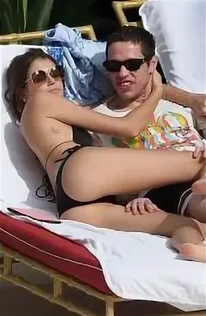 KAIA GERBER in Bikini and Pete Davidson at a Pool in Miami 1