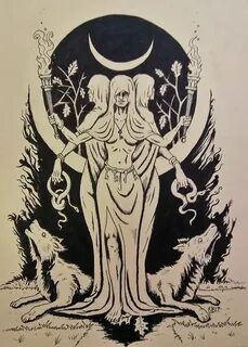Hecate Pagan art, Occult art, Goddess art