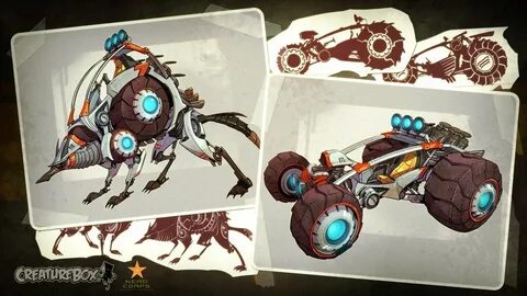 Slugterra - CreatureBox Robot concept art, Alien concept art