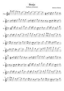 Bratja, Fullmetal Alchemist OST Sheet music for Flute (Solo)