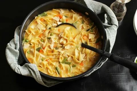Creamy Chicken Noodle Soup Recipe (With images) Chicken nood