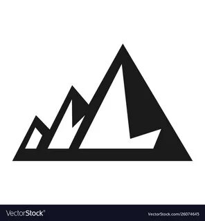 Rock icon outdoor tourism and hiking symbol Vector Image