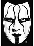 "W.W.E Sting Face Paint" Art Print by elizatfvclarkwl Redbub