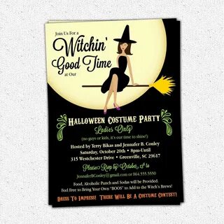 Halloween Costume Party Invitation Luxury Witch Halloween In