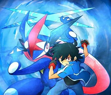 Ash Ketchum and Ash-Greninja Art by thewolfhart from Deviant