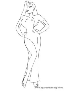 Jessica Rabbit, disegno da colorare - Cgcreativeshop