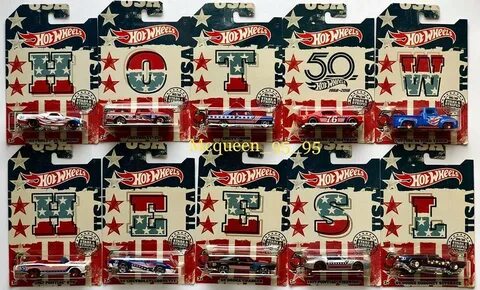 HOT WHEELS 2018 STARS AND STRIPES COMPLETE SET 50TH ANNIVERS