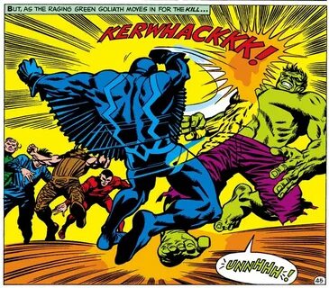 The Inhumans - Black Bolt decks the Hulk! Comic books art, M
