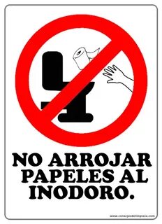 aviso de no arrojar basuras al inodoro Ali Letreros para bañ