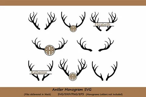 L Antler Monogram Svg - Layered SVG Cut File - Download Free