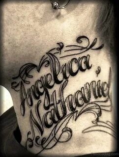 92 Best Letter Tattoos On Neck - Tattoo Designs - TattoosBag