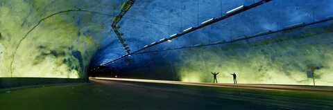 The world's longest road tunnel, Norway's Lærdal Tunnel has featu...