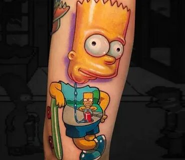 Bart Simpson tattoo by Marc Durrant Simpsons tattoo, Bart si